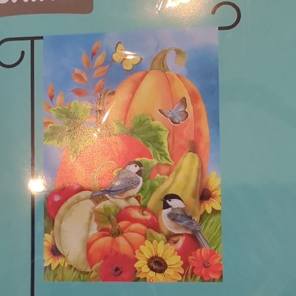 Rain Or Shine Autumn Harvest Garden Flag